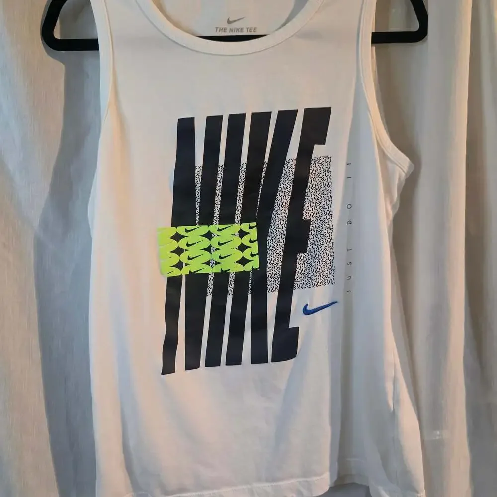 Nike Dri-Fit Cotton Tee Swoosh Workout Men's Training Tank Top Small